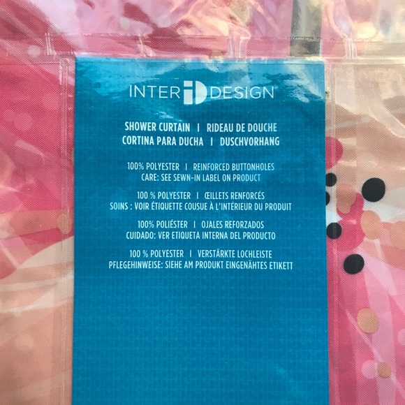 🌸 Coral/Pink Hibiscus Flower Shower Curtain 🌸 - Picture 4 of 7